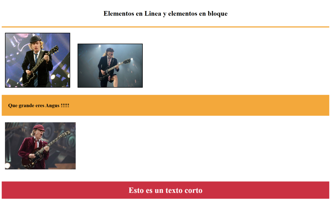 Proyecto Elementos en Linea y elementos en bloque