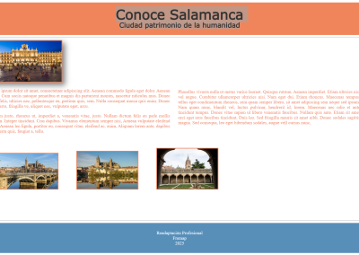 Proyecto desarrollo web Conoce Salamanca Ciudad patrimonio de la humanidad