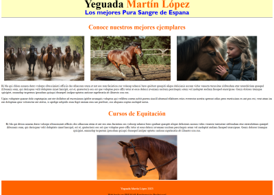 Proyecto desarrollo web sobre caballos